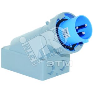 Вилка настенная 2P+E 63A IP67 (31.29.312.0900) - Tplast