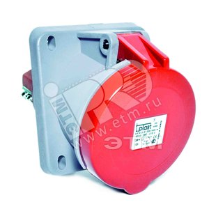 Розетка 20 3P+E+Pilot 4x63 380-415V наклонная скрытая (31.31.309.1600) - Tplast