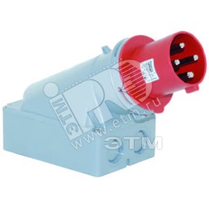 Вилка настенная 3P+E 63A IP44 - Tplast