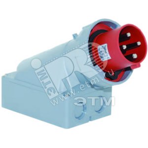 Вилка настенная 3P+E 63A IP67 - Tplast