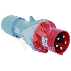 Вилка силовая 3P+N+E+Pilot 5x63 380-415V (31.33.301.1600) - Tplast