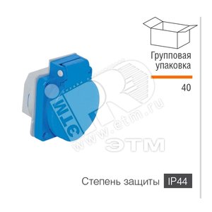 Розетка монтажная 2P+E 1x16 220-240V скрытая (31.01.310.0900) - Tplast