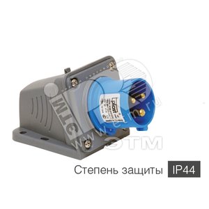Вилка силовая 85х95х60 2P+E 3x16 220-240V наружная - Tplast