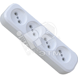 Колодка 4 гнезда без заземления (32.75.420.0400) - Tplast