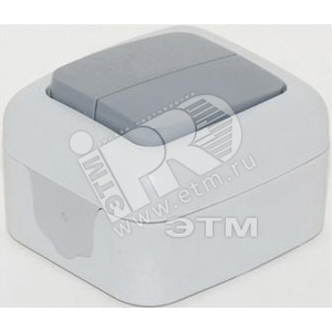 Выключатель двухклавишный наружный 10А IP54 - Tplast