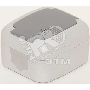 Розетка TV конечная с крышкой IP54 - Tplast