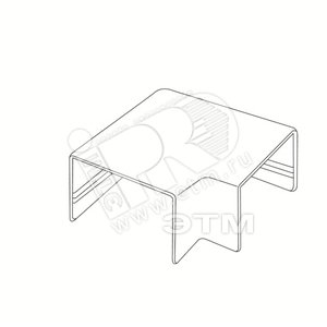 Угол плоский L 60х40 белый - Tplast