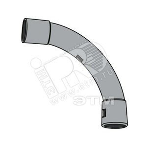 Уголок соединительный плавный разъемный на 90° LUXEL, IP40 16 мм (100 шт.) (LX21416) - Tplast