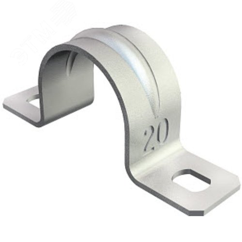 Крепежная скоба металлическая двухлапковая 30 мм (605 30 G)