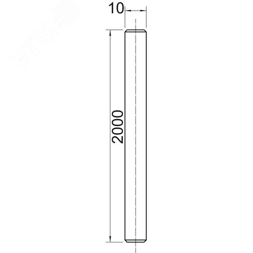 Шпилька резьбовая M10x2000 мм, высокопрочная, класс прочности 5.8, DIN975 - фото 4