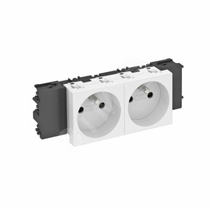 Розетка двойная 0° Modul45connect франц. стандарт, 250 В, 16A (зеленый) (STD-F0C MZGN2) | 6120556 | OBO Bettermann - OBO Bettermann