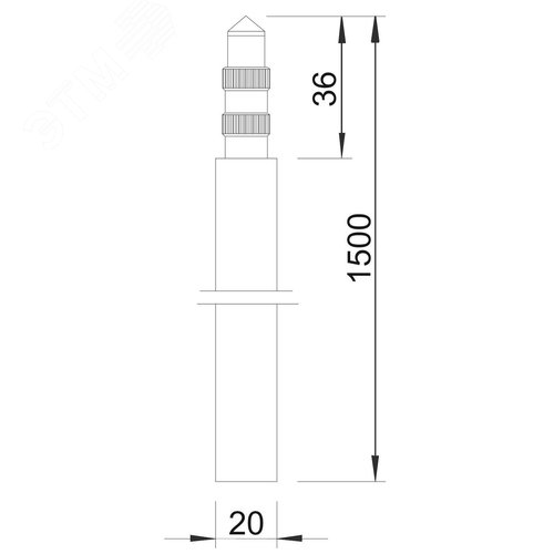 Стержень заземления 1,5 м горячий цинк - фото 2