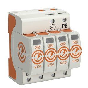 УЗИП для силовых сетей 4-полюсный (Класс I+II), 280 В - OBO Bettermann