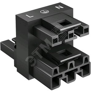 Соединитель распределительный WINSTA MIDI (1 вход - 2 выхода, L-PE-N, полиамид, черный) (VB2-WIN 3P) - OBO Bettermann
