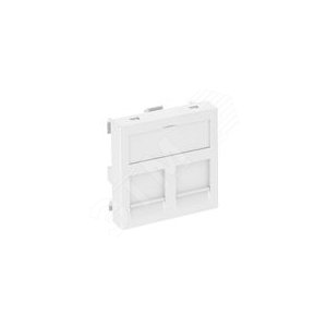 Корпус компьютерной розетки Modul45 тип OBO (прямой) 45x45 мм (белый) (DTG-2RM RW1)