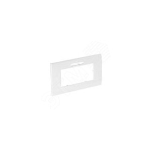 Рамка двойная Modul45 (с полем д/маркировки., горизонт., 84x140 мм, белый) - OBO Bettermann