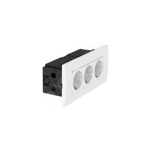 Укомплектованный розеточный блок AR45 (3xModul45,84x185x59 мм, белый) (SDE-RW D0RW3) - OBO Bettermann