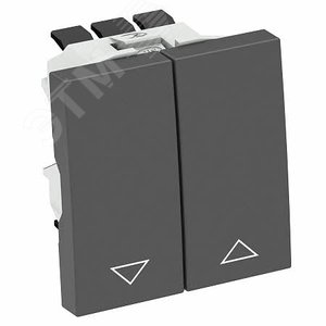 Выключатель для рольставней, 1-полюсный, 10 A / 250 В (черный) (RS-BS SWGR1) - OBO Bettermann