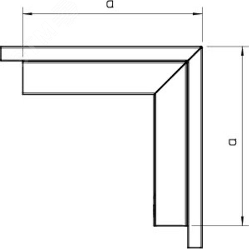Угол внешний кабель-канала LKM 40x40 мм, сталь оцинкованная 2