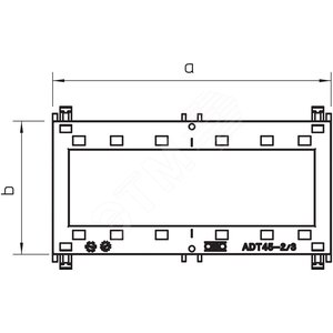 Адаптер двойной/тройной Modul45 (полиамид,черный) (ADT-45 3) - OBO Bettermann