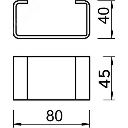 Распорка 80x45x40 - фото 3