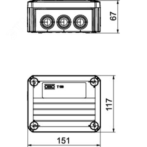 Коробка распределительная огнестойкая 150x116x67 5