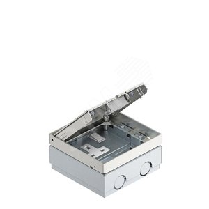 Укомплектованный лючок GE2V с розеткой BS, 125x125x75 мм (сталь) (UDHOME2 BV BS) - OBO Bettermann