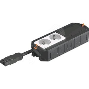 Рамка 4-модульная с розетками 2 белые, 2 заглушки 45х45 мм, 250 V, 16 A, 2P+E, штекер WINSTA MIDI (UTC4 W W2) - OBO Bettermann