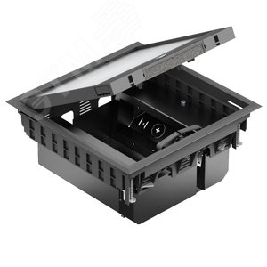 Лючок GES9-3B U (универсальный) 12xModul45 (PC/ABS, черный) (GES9-3B U9011 GT) - OBO Bettermann