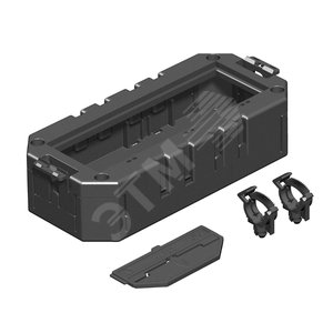 Модульная рамка Modul45 (с кожухом) MT3 45/2-1 165x76x40 мм (полиамид,черный) - OBO Bettermann