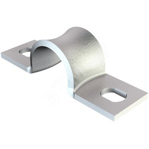 Скоба крепежная металлическая двухлапковая 7мм