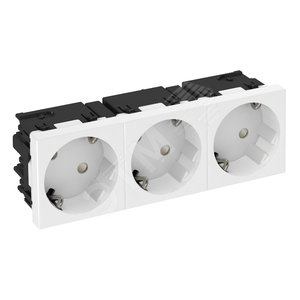 Розетка тройная 33° Modul45connect, с з/к, 250 В, 16A (красный) (STD-D3C SRO3) | 6120508 | OBO Bettermann - OBO Bettermann