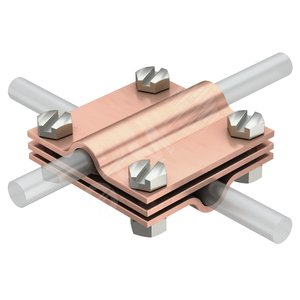 Соединитель проволоки крестовой  * (254 DIN 8-10 CU) - OBO Bettermann