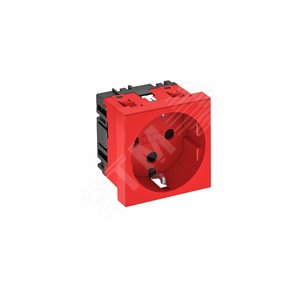 Розетка одинарная 0° с заземляющим контактом с кодом 250 В 16A (красный) - OBO Bettermann