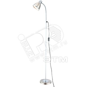 Светильник 1xE27х40W B200xH1460 exkl. 230V кабель 1.6м переключатель никель матовый/хром - Globo Lighting