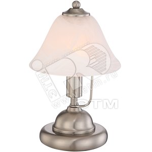 Светильник настольный 1xE14x40W D17х27 никель матовый/стекло - Globo Lighting