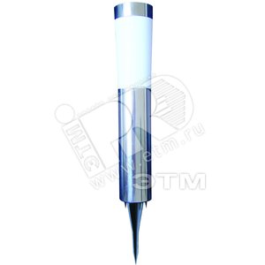 Светильник 2xLED 0.06W 3V Ni MH AA 600mAh 1.2V D75хH540 inkl. солнечная батарея нержавеющая сталь/пластик белый IP44 - Globo Lighting