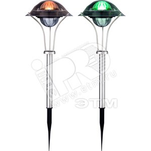 Светильник 1xLED 0.07W 3V скроллер Ni MH AA 600mAh 1.2V D155хH500 inkl. белый солнечная батарея нержавеющая сталь/пластик прозрачный IP44 - Globo Lighting