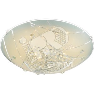Светильник 1xLEDx12W D30х10 incl. 960lm хром/хрусталь/стекло - Globo Lighting
