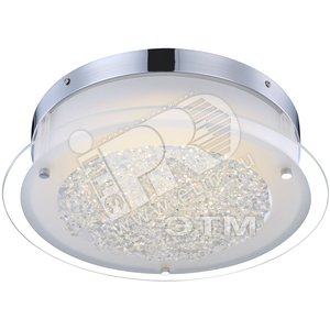 Светильник 1xLEDx18W D36х10.3 incl. 1980lm хром/хрусталь/стекло - Globo Lighting