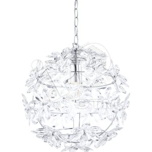Светильник 1xE27х60W подвесной D34хH34 230V хром/акрил - Globo Lighting