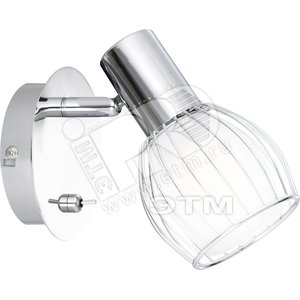 Светильник 1xE14х40W 14х11х13 230V выключатель хром/стекло - Globo Lighting