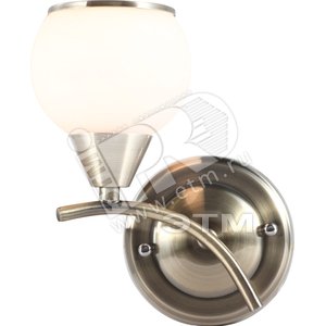 Светильник бра 1xE14х40W 21х15х11 230V античная бронза/стекло - Globo Lighting