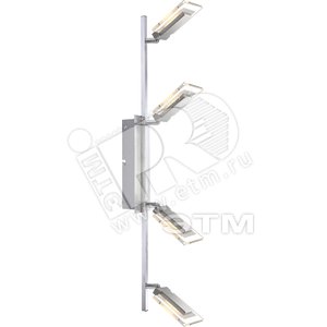 Прожектор светодиодный 4xLEDх5W квадратный L795xB100xH210 inkl. 10.5V 380lm 3200K алюминий/хром/стекло прозрачное - Globo Lighting