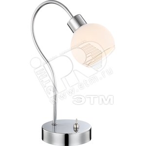 Светильник настольный 1xGU10 LED 4W 270х190х100 incl. 230V 1 spot 320lm 3000k superbright хром/стекло - Globo Lighting