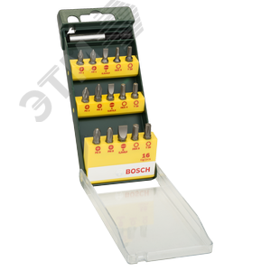 Набор насадок-бит (15шт) + универсальный держатель Promoline (2.607.019.453) - BOSCH