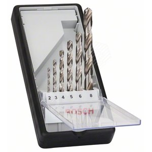 Набор сверл HSS-G 6 шт Robust Line D2-8 | 2607010529 | BOSCH - BOSCH