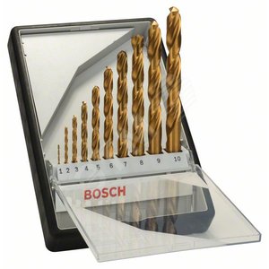 Набор сверл HSS-TiN 10 шт Robust Line D1-10 | 2607010536 | BOSCH - BOSCH