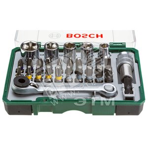 Набор бит и торцевых ключей с ключом-трещоткой PROMOLINE | 2607017160 | BOSCH - BOSCH