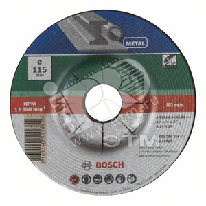 ОБДИРОЧНЫЙ КРУГ МЕТАЛЛ 115Х6 ММ DIY - BOSCH
